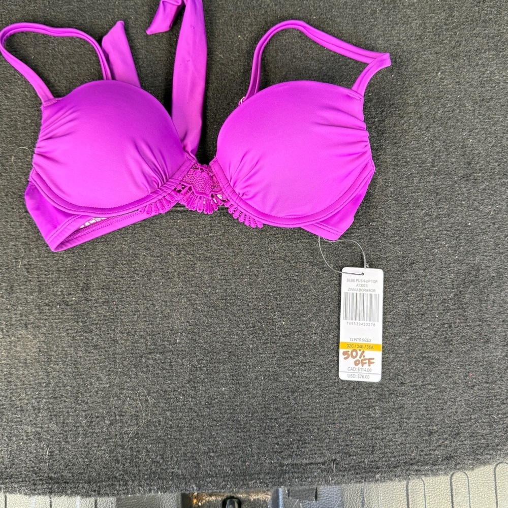 Vibrant Purple Women's Bra - Picture 2 of 4